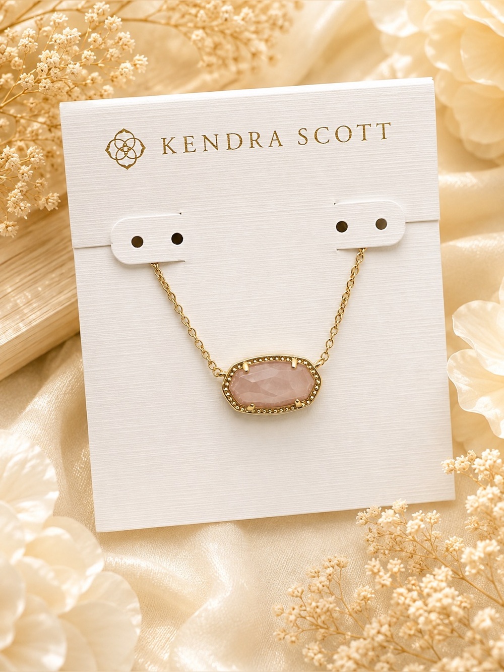 Kendra Scott Gold and Pink Geometric Necklace